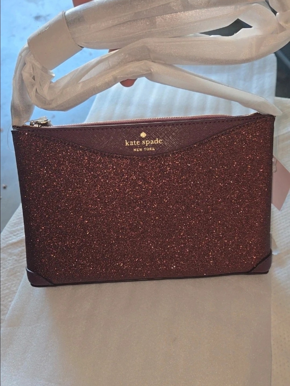 kate spade glitter Shoulder Bag in rose glitter